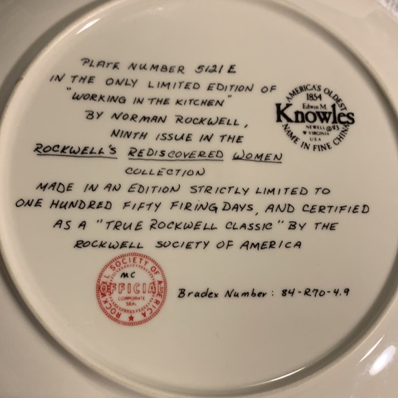 Norman Rockwell Limited edition collectors plate - Picture 3 of 3